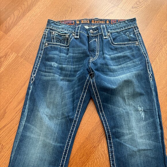 Mens Rock Revival Karl Denim Jeans 36 X 30 - Picture 8 of 11